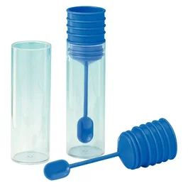 Covetrus Contenedor de Muestras de Heces Desechable con Cuchara Integrada, Tubo Plástico de 18ml, 100 Unidades